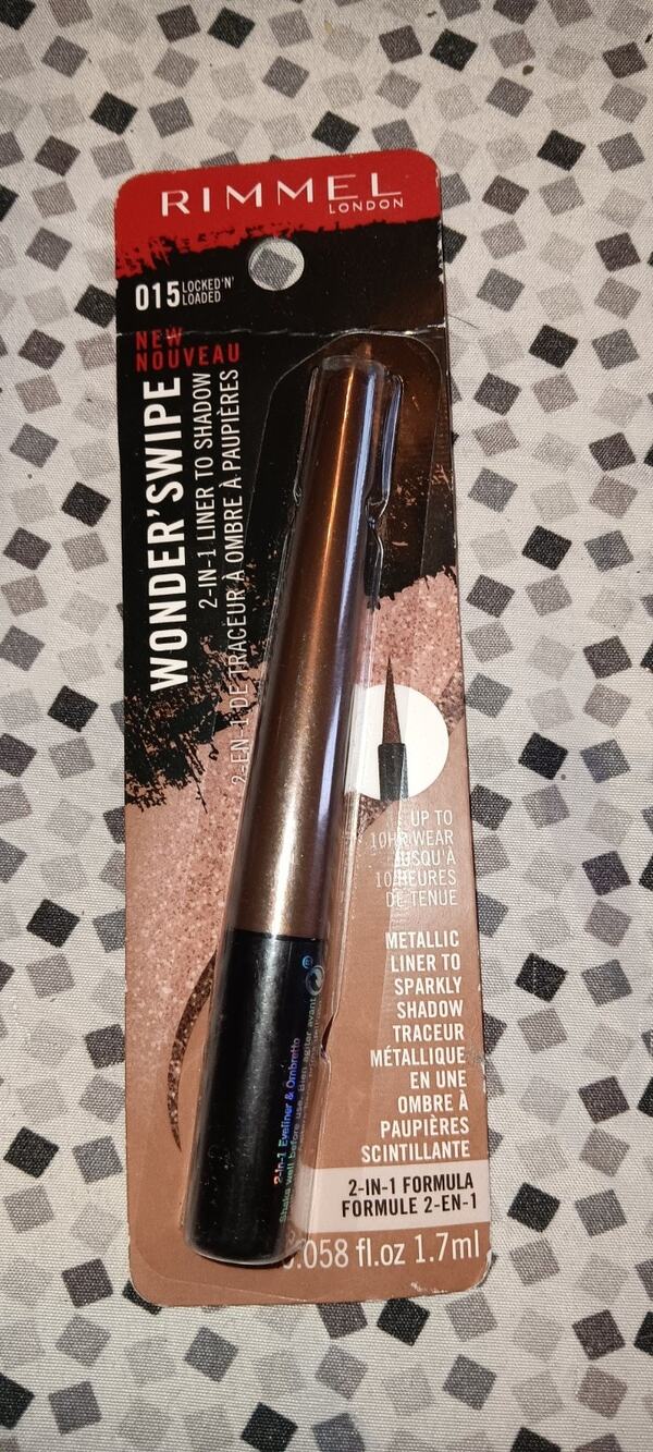 Rimmel Wonder'Swipe 2-In-1 Metallic Liner To Shadow 015 Locked N Loaded NEW